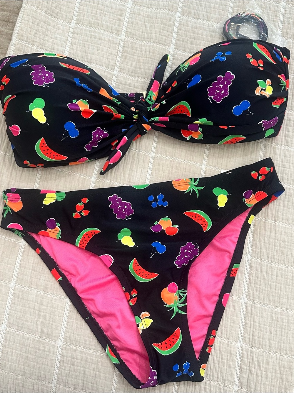 Kate Spade New York Summer Fruit bikini set, L NWT